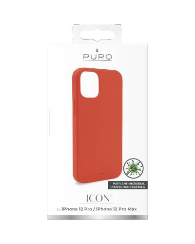 Etui do iPhone 12/12 Pro PURO ICON Anti-Microbial - czerwone  - zdjęcie 5