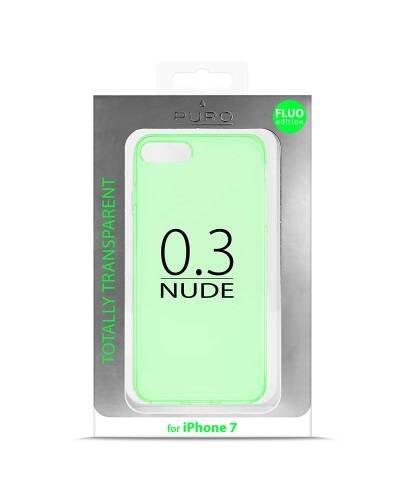 Etui iPhone 7/8/SE 2020 PURO 0.3 Nude -  fluo green - zdjęcie 2