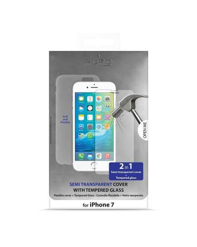Etui do iPhone 7/8 PURO Ultra Slim + szkło - przezroczyste - zdjęcie 3
