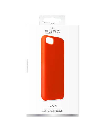 Etui do iPhone 6/6s/7/8/SE 2020 PURO ICON Cover - pomarańczowe  - zdjęcie 3