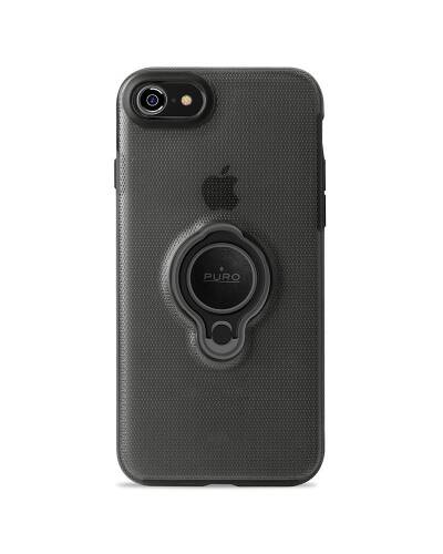 Etui do iPhone 7/8/SE 2020 PURO Magnet Ring Cover - czarne  - zdjęcie 2