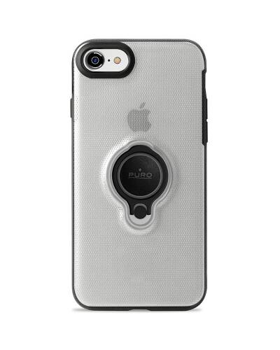 Etui do iPhone 7/8/SE 2020 PURO Magnet Ring Cover - przezroczyste  - zdjęcie 2