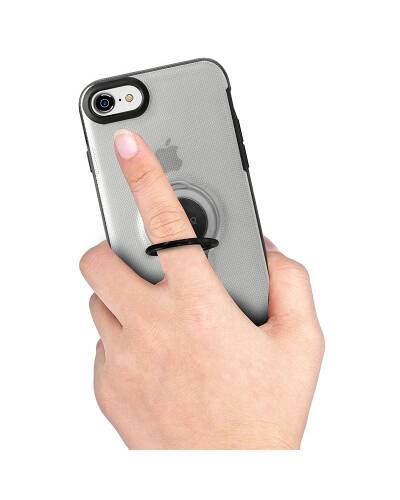 Etui do iPhone 7/8/SE 2020 PURO Magnet Ring Cover - przezroczyste  - zdjęcie 4