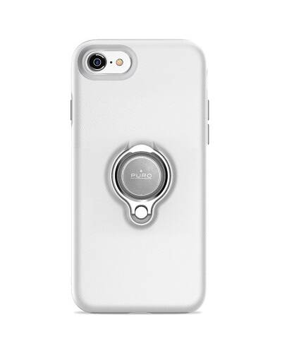 Etui do iPhone 7/8/SE 2020 PURO Magnet Ring Cover - białe  - zdjęcie 2
