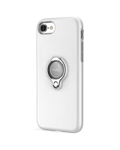 Etui do iPhone 7/8/SE 2020 PURO Magnet Ring Cover - białe  - zdjęcie 3