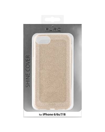 Etui do iPhone 6/6s/7/8/SE 2020 PURO Glitter Shine Cover - złote  - zdjęcie 3