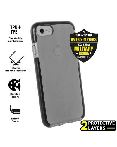 Etui do iPhone 7/8/SE 2020 PURO Impact Pro Flex Shield - czarne  - zdjęcie 1