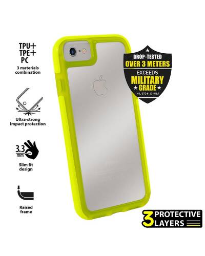 Etui do iPhone 7/8/SE 2020 PURO Impact Pro Hard Shield - limonkowe  - zdjęcie 1
