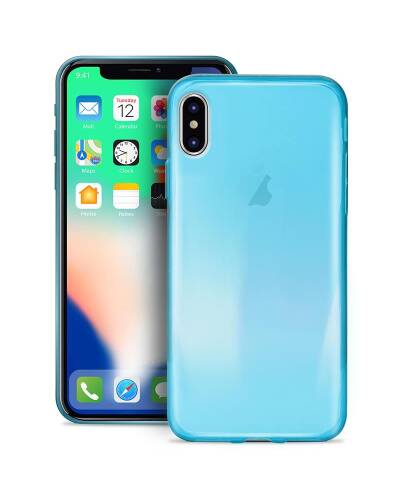 PURO 0.3 Nude - Etui iPhone X (Fluo Blue) - zdjęcie 1