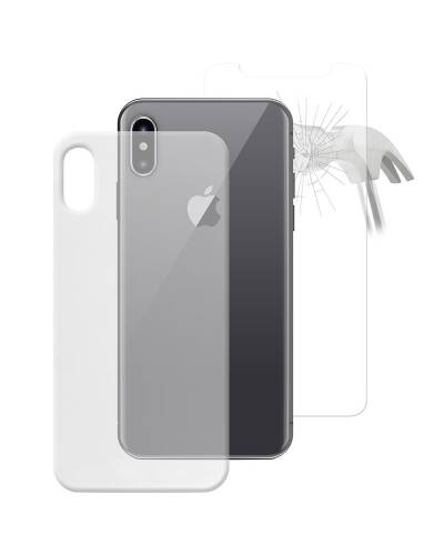 PURO 0.3 Nude - Etui iPhone X (przezroczysty) + Szkło ochronne hartowane na ekran iPhone X - zdjęcie 1