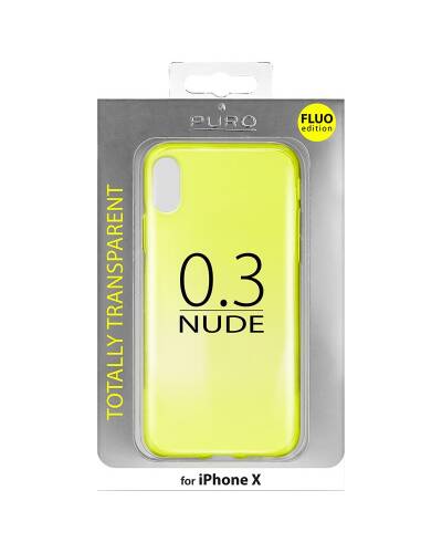 PURO 0.3 Nude - Etui iPhone X (Fluo Yellow) - zdjęcie 4