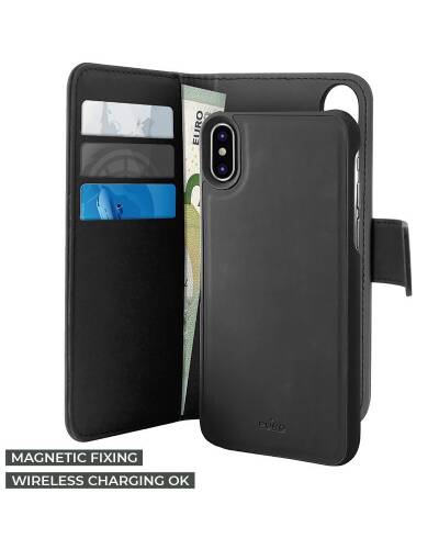 Etui do iPhone XR PURO Wallet Detachable - czarne - zdjęcie 1