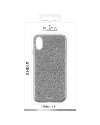 Etui do iPhone XR PURO Glitter Shine Cover - srebrne - zdjęcie 2