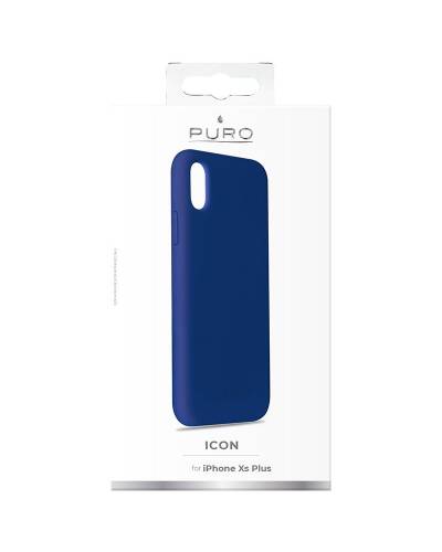 Etui do iPhone Xs Max Puro Icon Cover - granatowe - zdjęcie 4