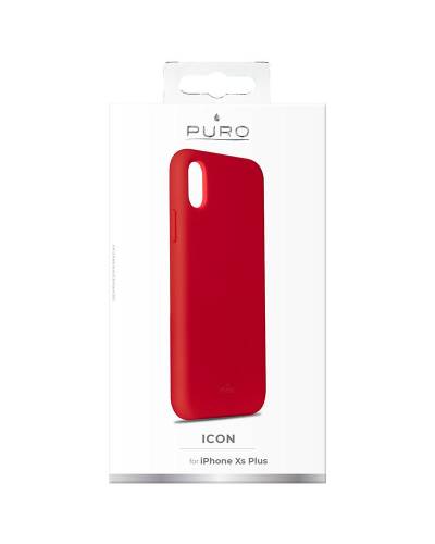Etui do iPhone Xs Max Puro Icon Cover - czerwone - zdjęcie 3