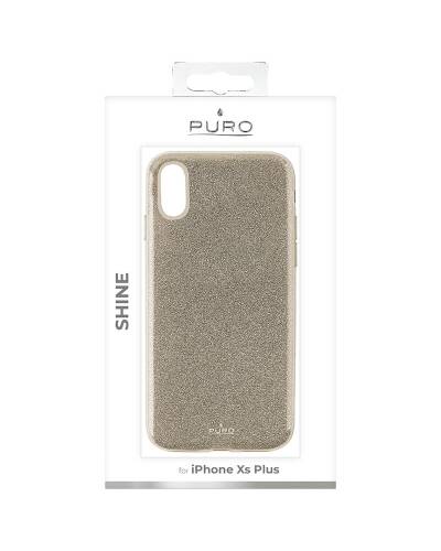 Etui do iPhone Xs Max PURO Glitter Shine Cover - złote - zdjęcie 2