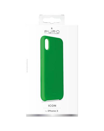 Etui do iPhone X PURO ICON Cover - zielone  - zdjęcie 3