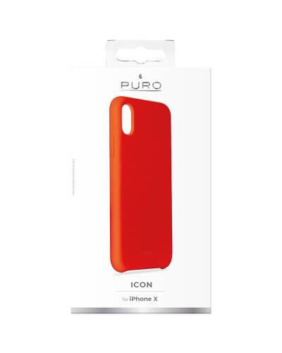 Etui do iPhone X PURO ICON Cover - pomarańczowe  - zdjęcie 3