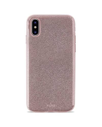 Etui iPhone X PURO Glitter Shine Cover - różowo złote - zdjęcie 2