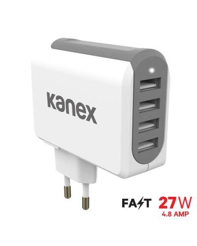 Ładowarka sieciowa z czterema portami USB Kanex - biała  - zdjęcie 1