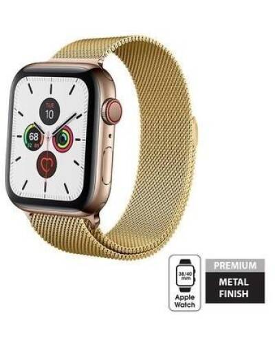Pasek ze stali nierdzewnej do Apple Watch 38/40 mm Crong Milano Steel - złoty - zdjęcie 1