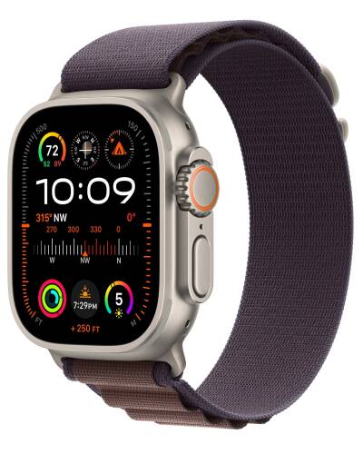 Apple Watch Ultra 2 49mm + Cellular tytan z opaską Alpine w kolorze indygo - Large - zdjęcie 1