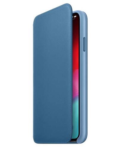 Etui do iPhone Xs Apple folio skórzane w kolorze szarego błękitu - zdjęcie 3