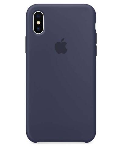 Apple Silicone Case - Silikonowe etui iPhone X (Nocny błękit) - zdjęcie 1
