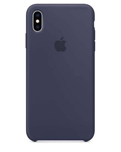 Etui do iPhone Xs Max Apple Silicone - nocny błekit - zdjęcie 1