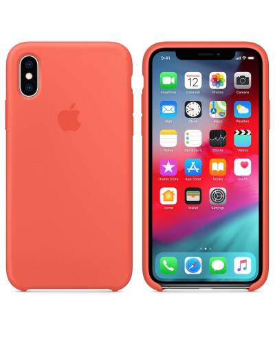 Etui do iPhone X/Xs Apple Silicone - nektarynka  - zdjęcie 2