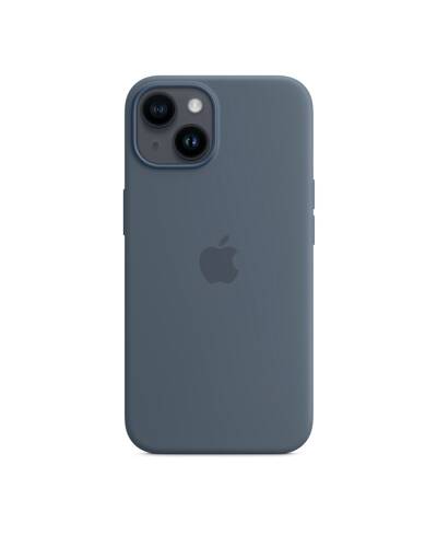 Etui do iPhone 14 Apple Silicone Case z MagSafe - sztormowy błękit - zdjęcie 4