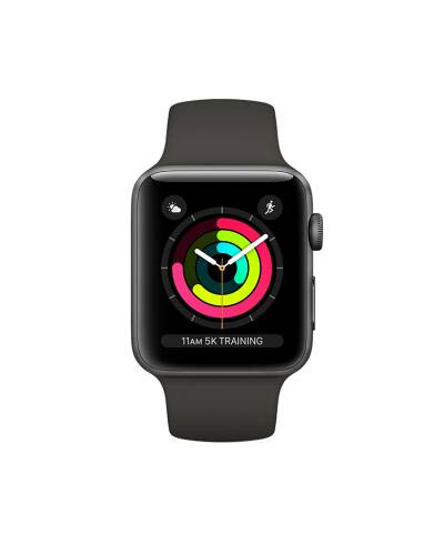 Apple Watch S3 38mm Gwiezdna Szarość z paskiem w kolorze czarnym - zdjęcie 3