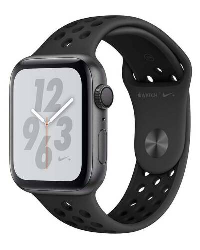 Apple Watch S4 Nike+ 44mm Gwiezdna Szarość z paskiem Nike w kolorze antracytu/czarnym - zdjęcie 1