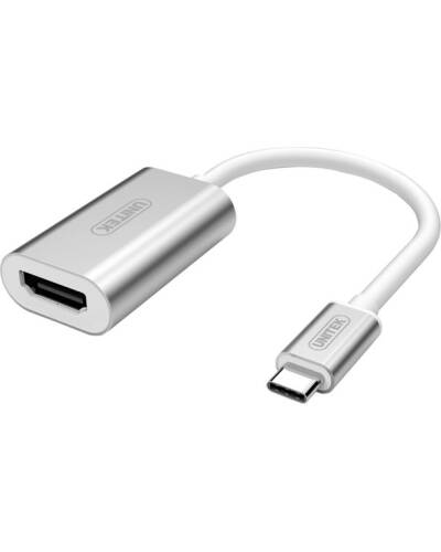 Przejściówka UNITEK z USB-C do HDMI - srebrna  - zdjęcie 1