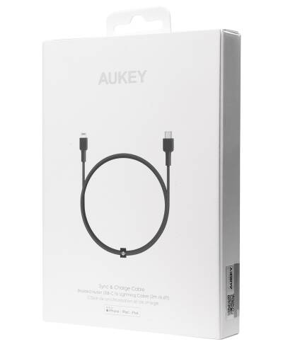 Przewód ze złącza Lightning na USB-C Aukey CB-CL1 1,2 m biały - zdjęcie 4