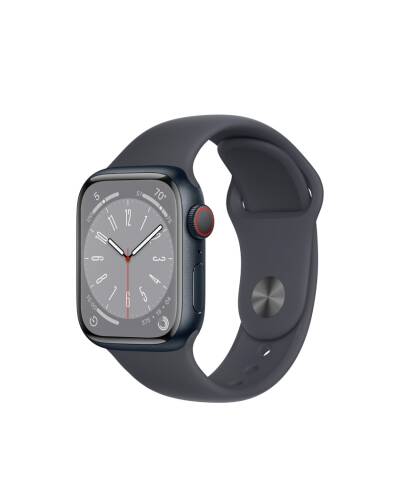 Apple Watch Series 8 + Cellular 45mm aluminium w kolorze północy z paskiem sportowym w kolorze północy - zdjęcie 1