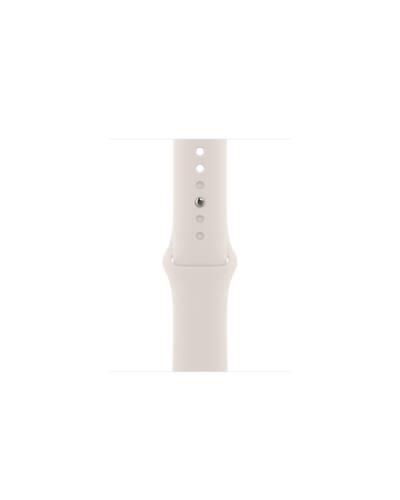Apple Watch Series 8 + Cellular 41mm aluminium w kolorze księżycowej poświaty z paskiem sportowym w kolorze księżycowej poświaty - zdjęcie 3