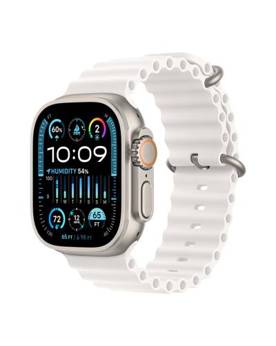 Apple Watch Ultra 2 49mm + Cellular tytan z paskiem Ocean w kolorze białym - zdjęcie 1