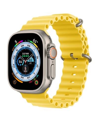 Apple Watch Ultra 49mm + Cellular tytan z paskiem Ocean w kolorze żółtym  - zdjęcie 1