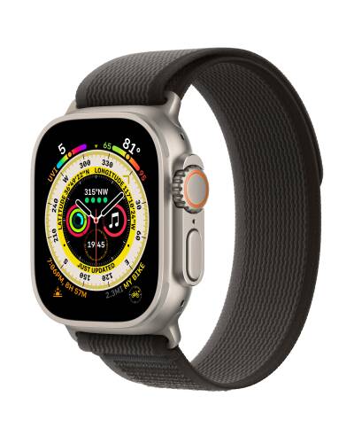Apple Watch Ultra 49mm + Cellular tytan z opaską Trail w kolorze czarnym/szarym - S/M  - zdjęcie 1