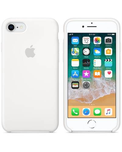 Etui iPhone 7/8 Apple Silicone Case - biały - zdjęcie 2