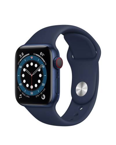 Apple Watch S6 40mm GPS + Cellular Niebieski z paskiem w kolorze głębokiego granatu - zdjęcie 1