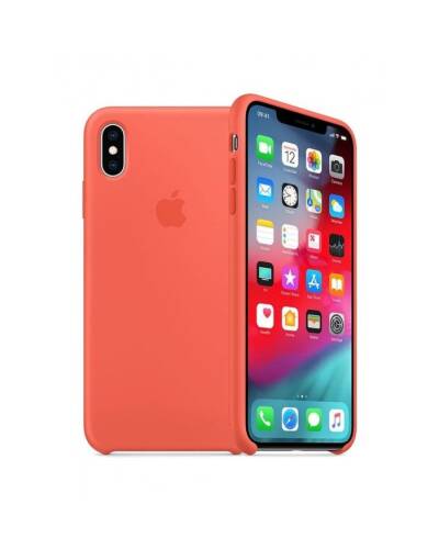 Etui do iPhone Xs Max Apple Silicone - nektarynka - zdjęcie 3