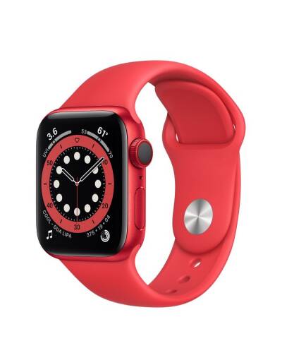 Apple Watch S6 40mm GPS + Cellular Czerwony z paskiem w kolorze czerwonym - zdjęcie 1