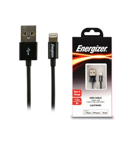 Kabel do iPhone/iPad Energizer Lightning/USB - Czarny  - zdjęcie 1