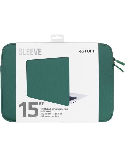 Etui do MacBook Pro 15 eSTUFF Sleeve Fits - zielone - zdjęcie 1