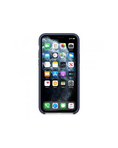 Etui do iPhone 11 Pro Apple Leather Case - nocny błękit - zdjęcie 3