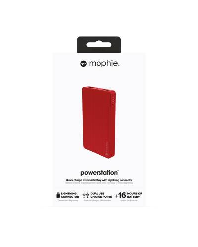 Powerbank Mophie Powerstation 5050 mAh ze złączem Lightning - czerwony - zdjęcie 3