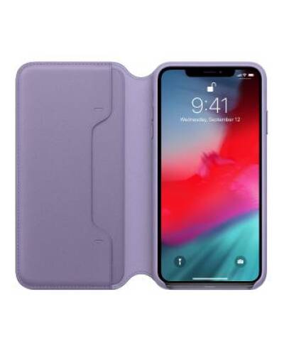 Etui do iPhone XS MAX Apple Leather Folio - liliowe - zdjęcie 2