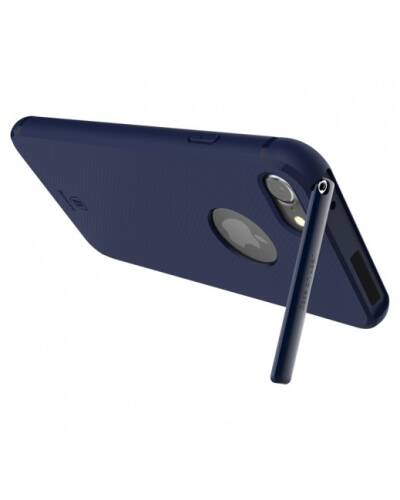 Etui do iPhone 7/8/SE 2020 Baseus Hermit Bracket - ciemnoniebieskie - zdjęcie 1